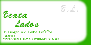 beata lados business card